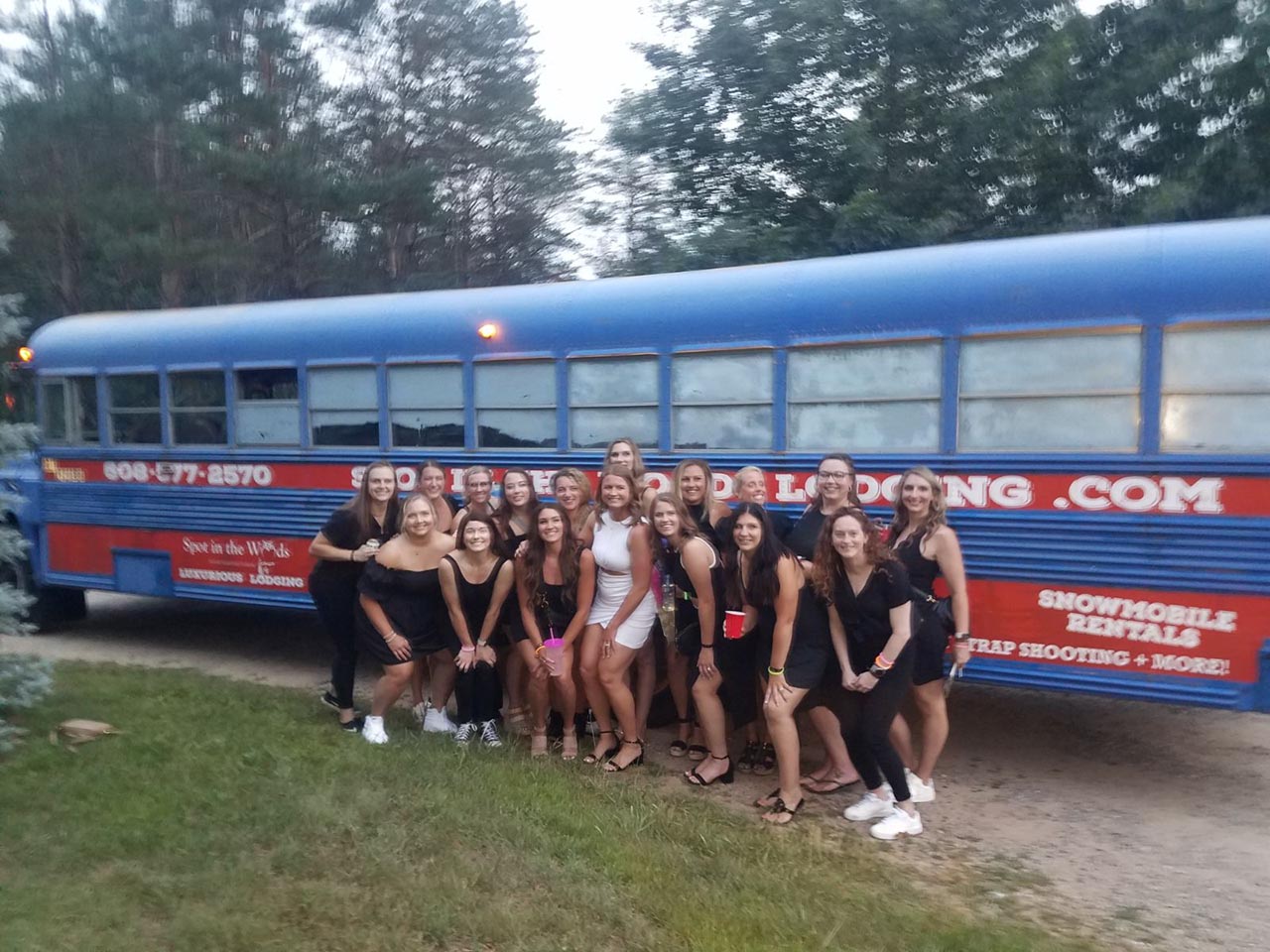 Spot in the Woods Lodging Bacelorette Party, Party Bus Bears
